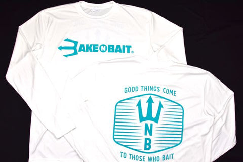White/Turquoise - Trident - Long Sleeve - ON SALE!