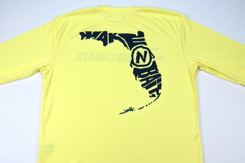 Pale Yellow/Navy Blue - Florida - Long Sleeve