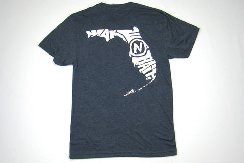 Navy/White Short Sleeve Tri-blend T-shirt - Florida