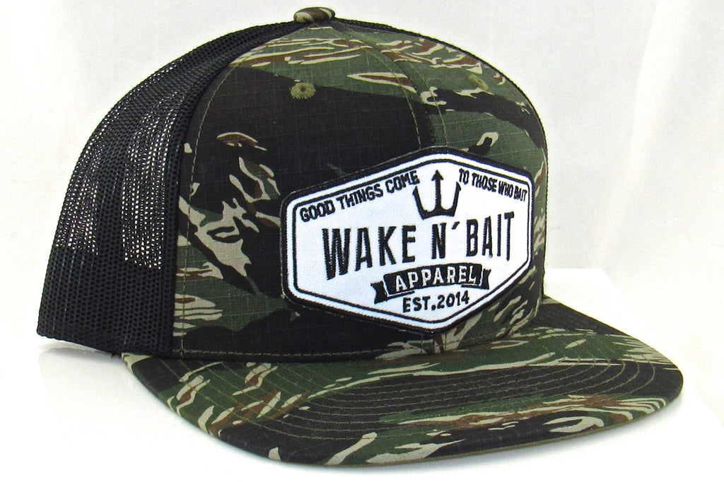 RealTree Camo/Black FlatBill Snapback w/ Embroidered Patch